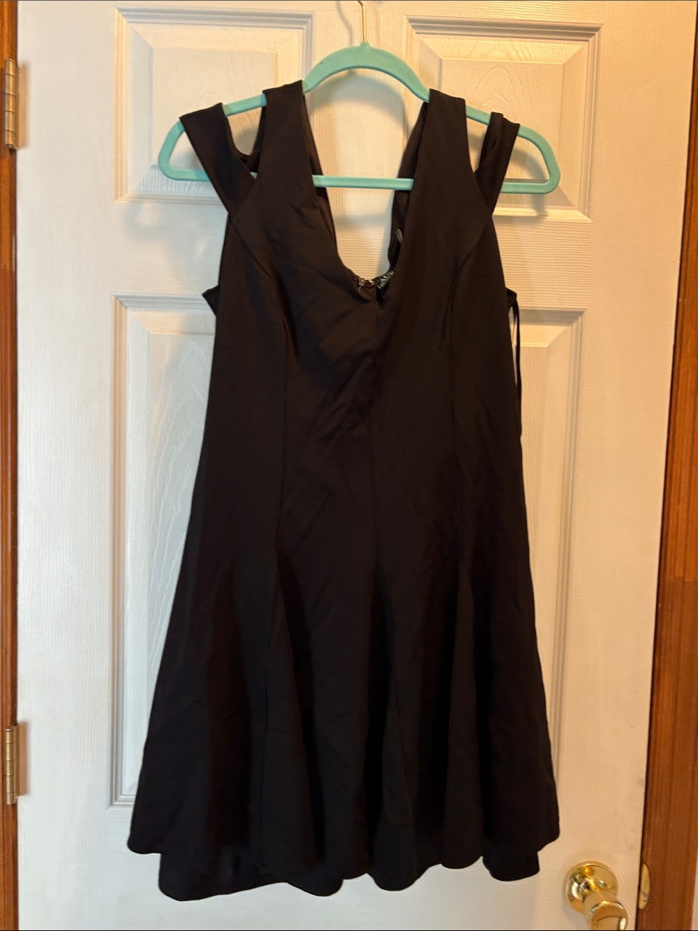 Classic Black V-Neck Sleeveless Women Dress 14 Lauren Ralph Lauren cold Shoulder